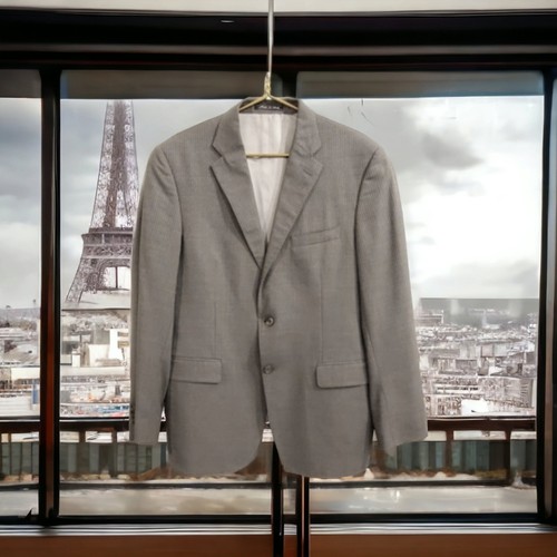 Versace WOOL Jacket Size 52 Gray w light Pinstripe Two Button Sport Coat Luxury - Picture 3 of 15