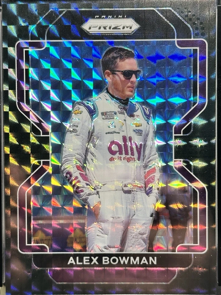 Panini Prizm Nascar Alex Bowman 2022 #25 uno de uno negro finito 1/1 hermoso Foto 4 de 4