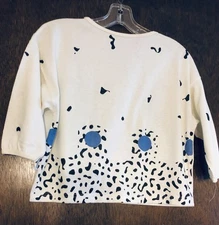 Women’s Size L Short Sleeve Cotton Blend VTG Esprit Crop Top 18.5 Long 19 Chest