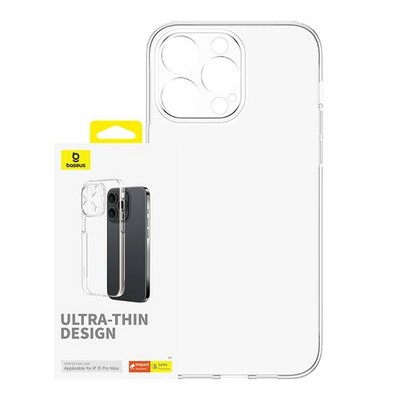 BASEUS-HÜLLE FÜR IPHONE 15 PRO MAX OS-LUCENT-SERIE MIT TRANSPARENTER ABDECKUNG