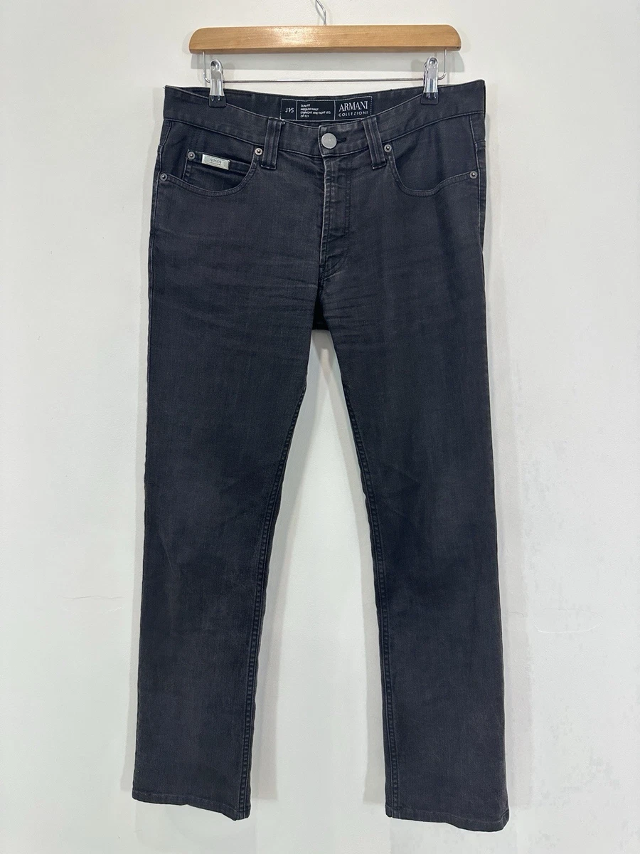 パンツ ARMANI COLLEZIONI wide denims black Armani Collezioni Jean Mens 30 Black Slim Fit Medium Waist