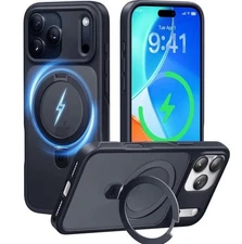 CASEKOO Ultra-Magnetic Stand for iPhone 17 Pro Max Case Slim Matte Blue