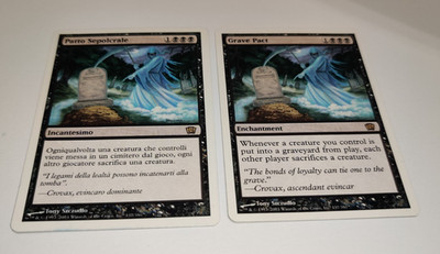 MTG - 2 x GRAVE PACT - Eighth Edition - EX