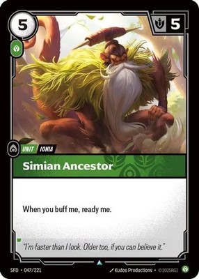 Riftbound Simian Ancestor (47/302) Spiritforged NM FOIL
