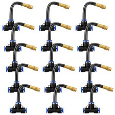 Zonon Brass Misting Nozzles Tee 360  Rotatable Water Sprayer 15 Pack 4"