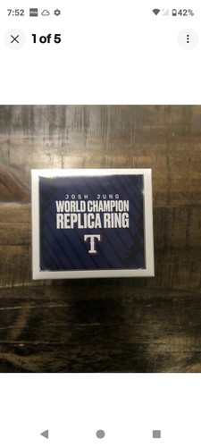 TEXAS RANGERS JOSH JUNG WORLD SERIES REPLICA RING 04/29/25 SGA STADIUM GIVEAWAY - Picture 2 of 2