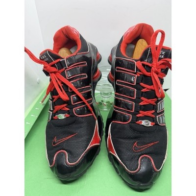 NIKE SHOX NZ ID BY YOU METALLIC BLACK RED VINTAGE TRAINERS 313428