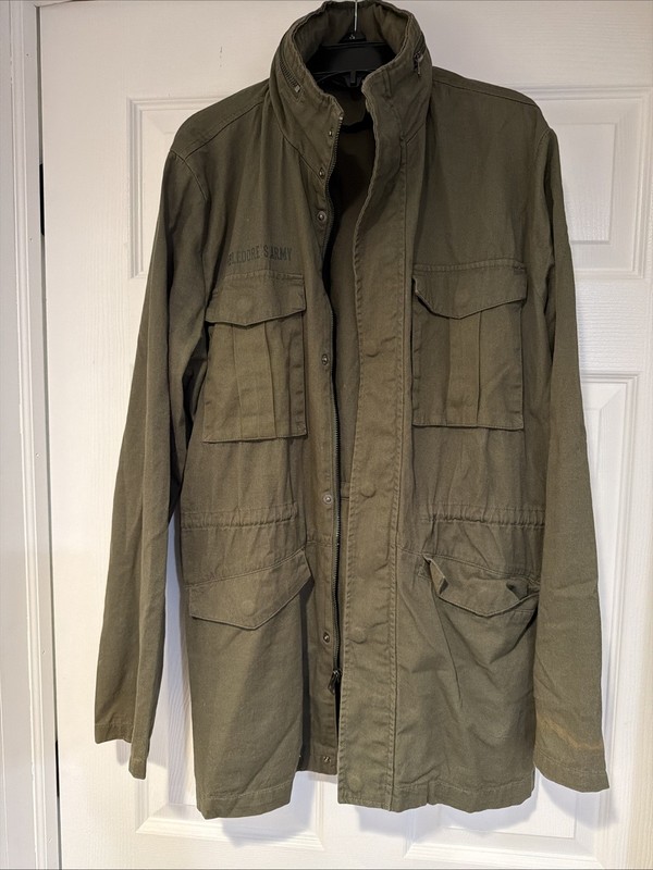 XL Hot Topic Harry Potter Dumbledore's Army Olive Green Jacket Halloween Hogwart