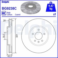 2X Bremsscheibe Delphi BG9238C FüR Insignia Opel Sport Z18 Sports Tourer Country