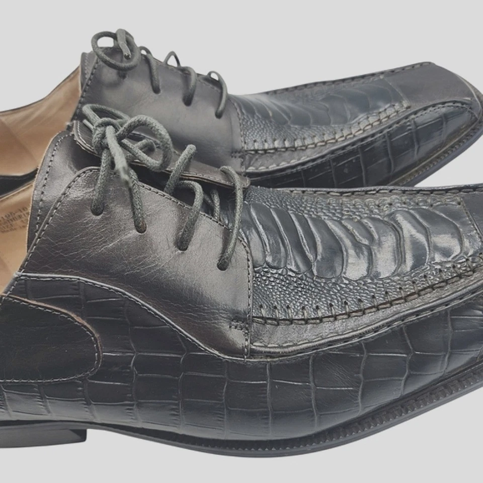 Oxford Stacy Adams para hombre gris con estampado de cocodrilo talla 13 M Foto 2 de 4