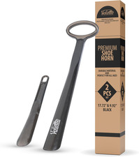 2 Pack Plastic Shoes Horns - 17.7" Extra Long Shoe Horn for Seniors, Shoe Horn L