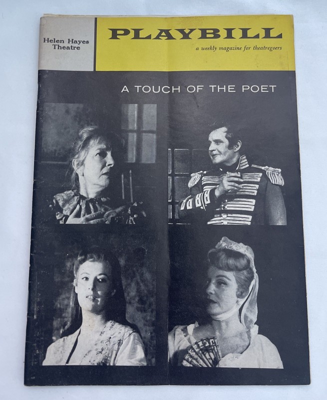 1959 PLAYBILL A TOUCH OF THE POET Helen Hayes K. Stanley Eugene O’Neill Broadway