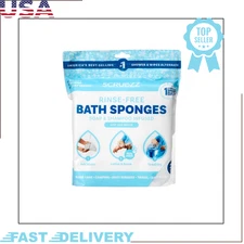 Scrubzz Disposable Rinse Free Bathing Wipes - 25 Pack - All-In-1 Single