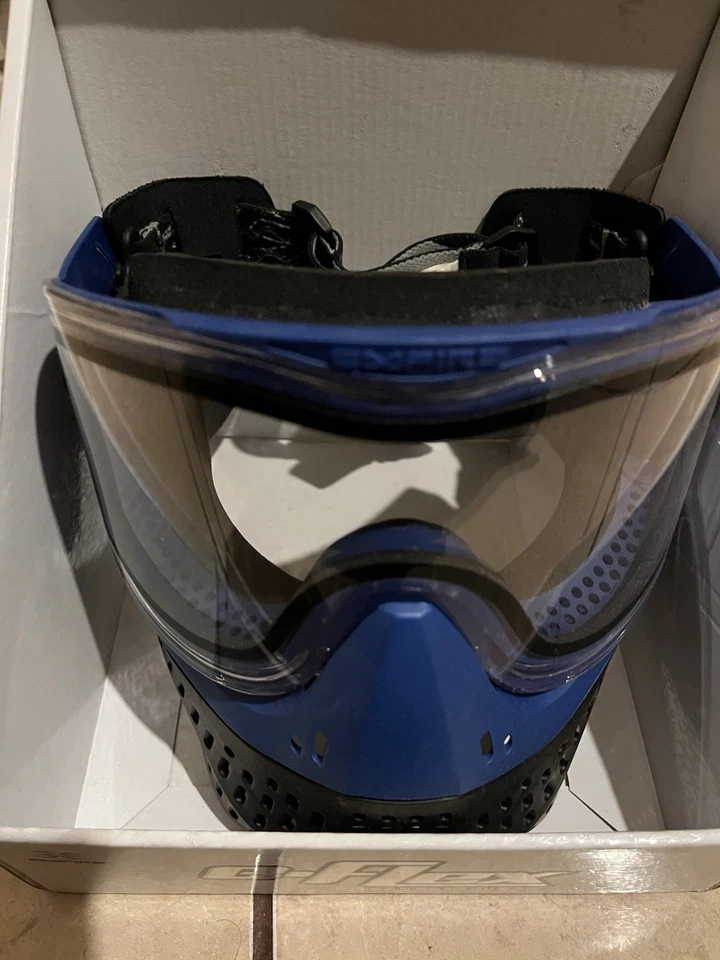 Sistema de gafas E-Flex azul máscara de paintball azul/negro lente transparente. Foto 3 de 4