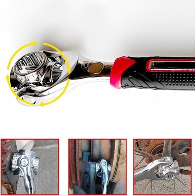 48-in-1 Socket Wrench Multifunction Wrench Tool with 360 Degree Rotating Heads
