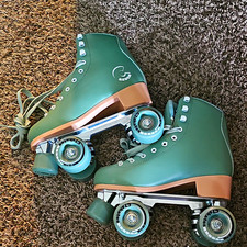SEVEN Unisex Youth Quad Roller Skates Green Size 4# Made in China
