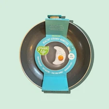 Healthy Ceramic Nonstick Pan PFAS Green Life Collection 8 Inch Frying Pan New