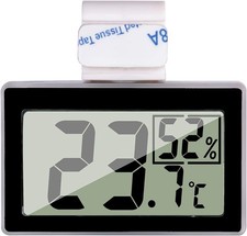 Digital Reptile Thermometer Hygrometer LCD Temp Humidity Gauge for Terrarium