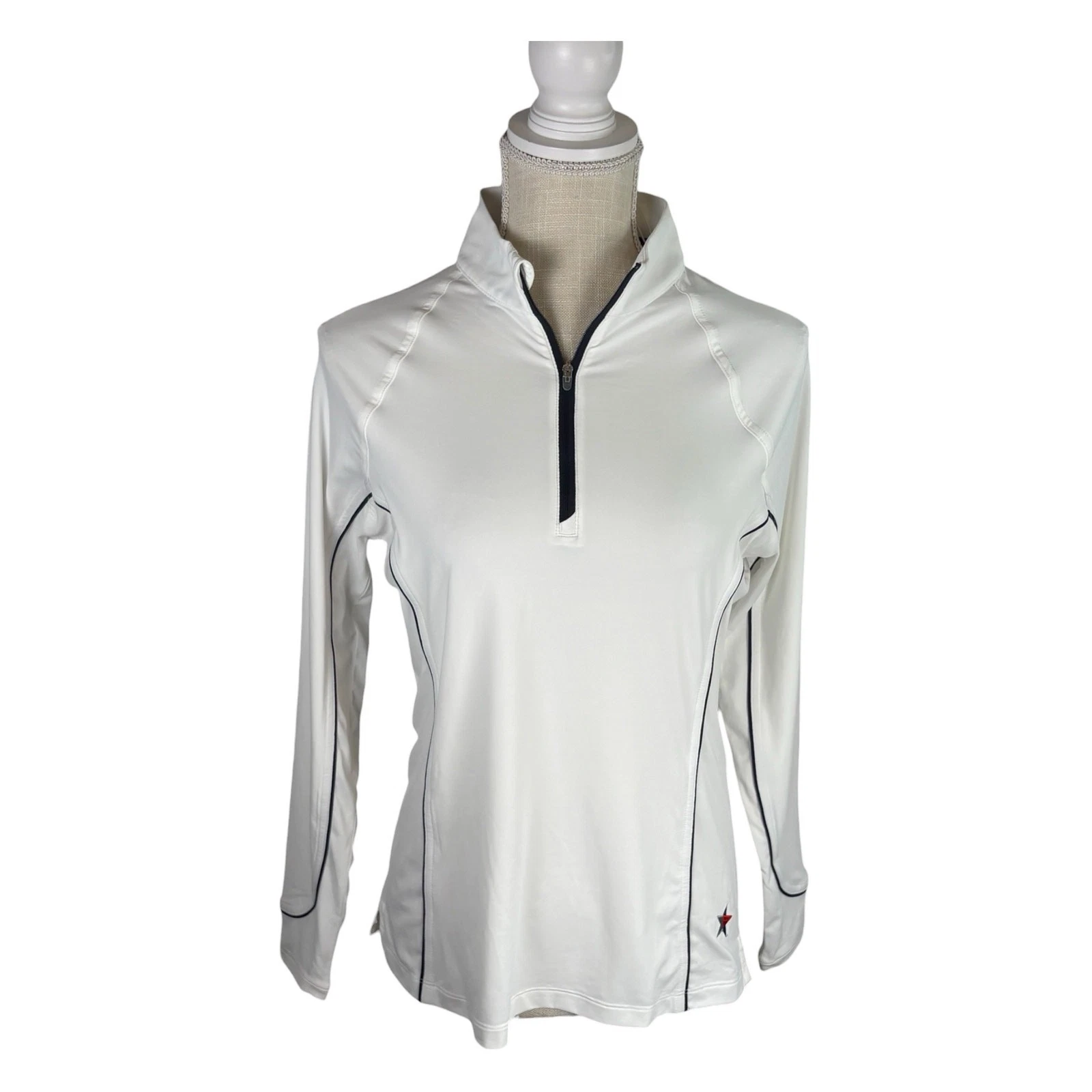 NWT Peter Millar Women's 1/4 Zip Sun Comfort Lightweight Base Layer Size Small