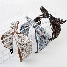 3PCS Boho Bow Headbands Wide Knotted Headband Non Slip Floral Hairbands Cute ...