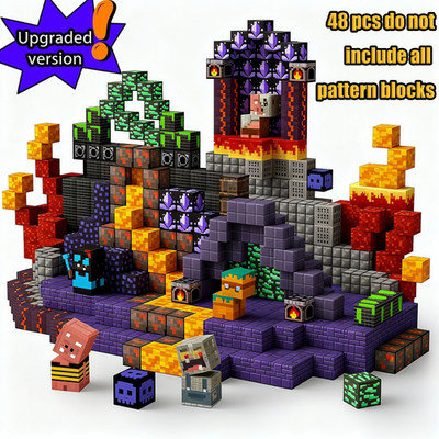 Magnetic Building Blocks Mine World Magnetic Mine Exploration Construction Brick