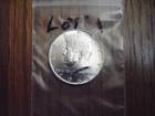 1- 1964 KENNEDY Half Dollar 90%  SILVER  "UNCIRCULATED" LOT 1