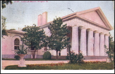 Arlington USA Virginia vintage postcard 1908 Custis Lee Mansion alte color AK