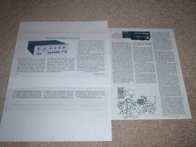 Dynaco PAT-5 Preamp Review, 1975, 3 pgs, Full Test!