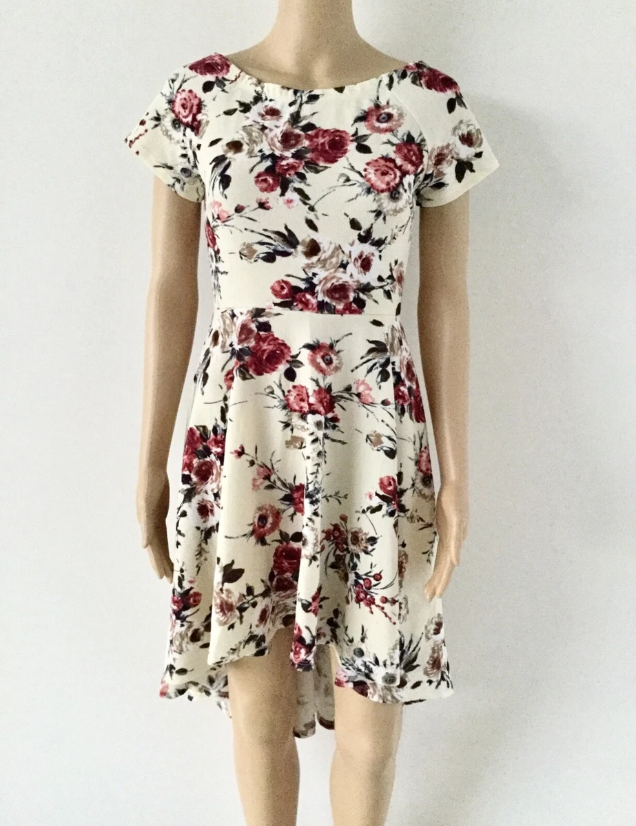 Venus Women s Floral Print Dress Vanilla Multi Color Size XS
