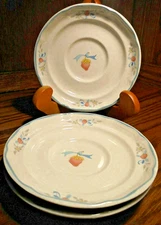 Lot 3) International China Stoneware JAPAN Marmalade Strawberry Goose-Saucers 73