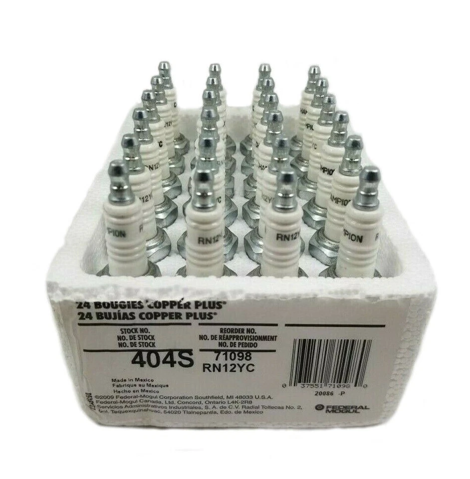 Shop Pack Set 24 pcs Champion RN12YC 404 Spark Plug for Harley Shovelhead & Evo - Image 2 of 2