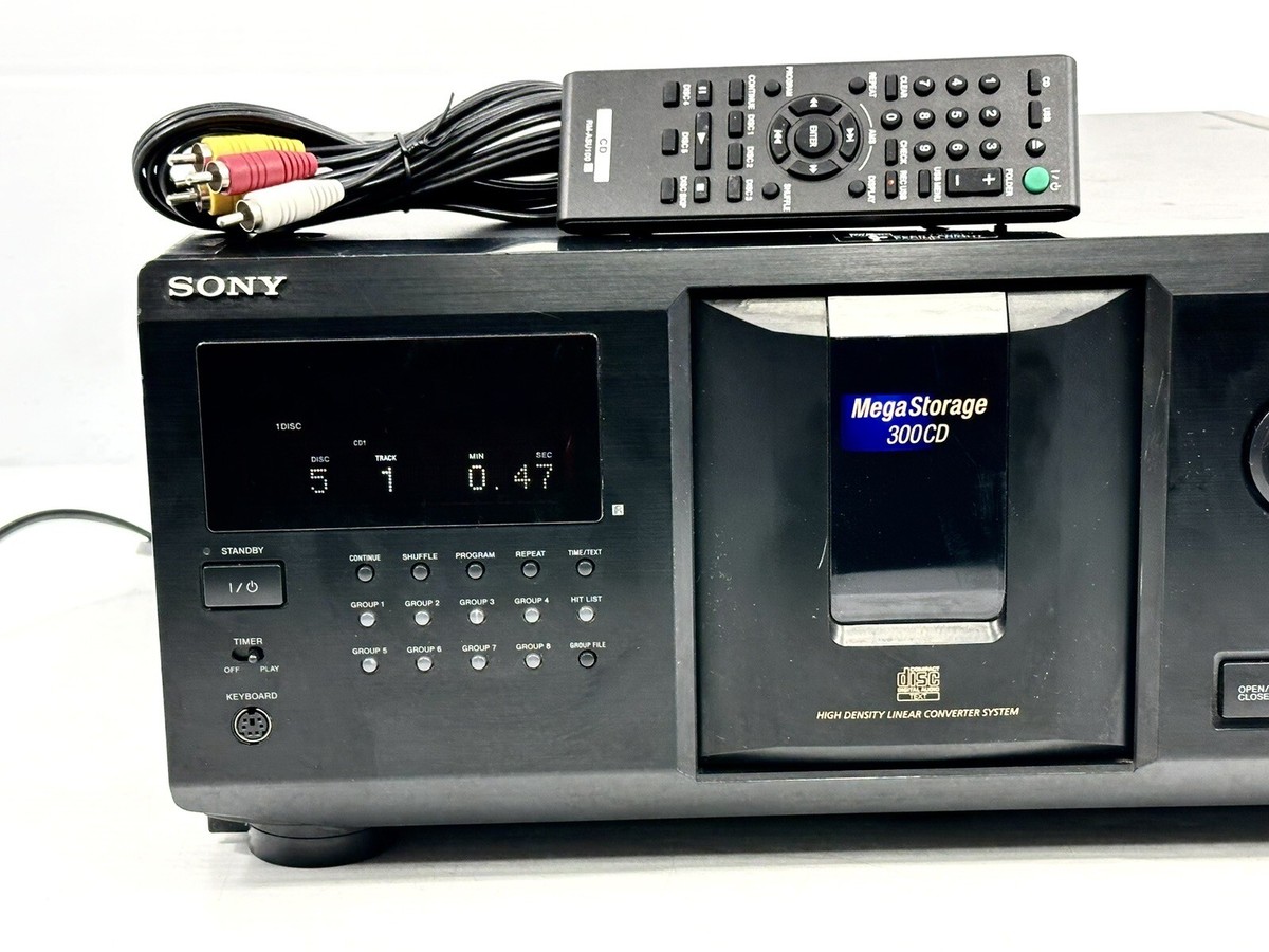 5 Disc Cd Players For Home Stereo System Sony CDP-CX355 300-Disc Mega ...