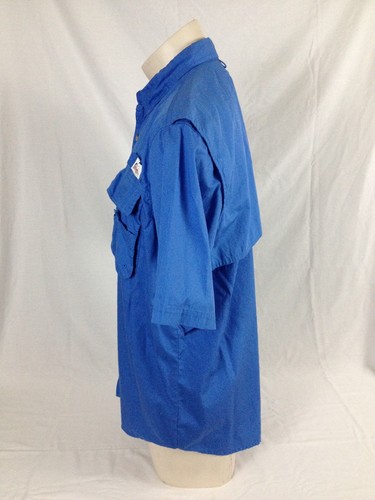 World Wide Sportsman Blue Sport Fishing Shirt 100% Cotton Men's Large - Picture 7 of 11