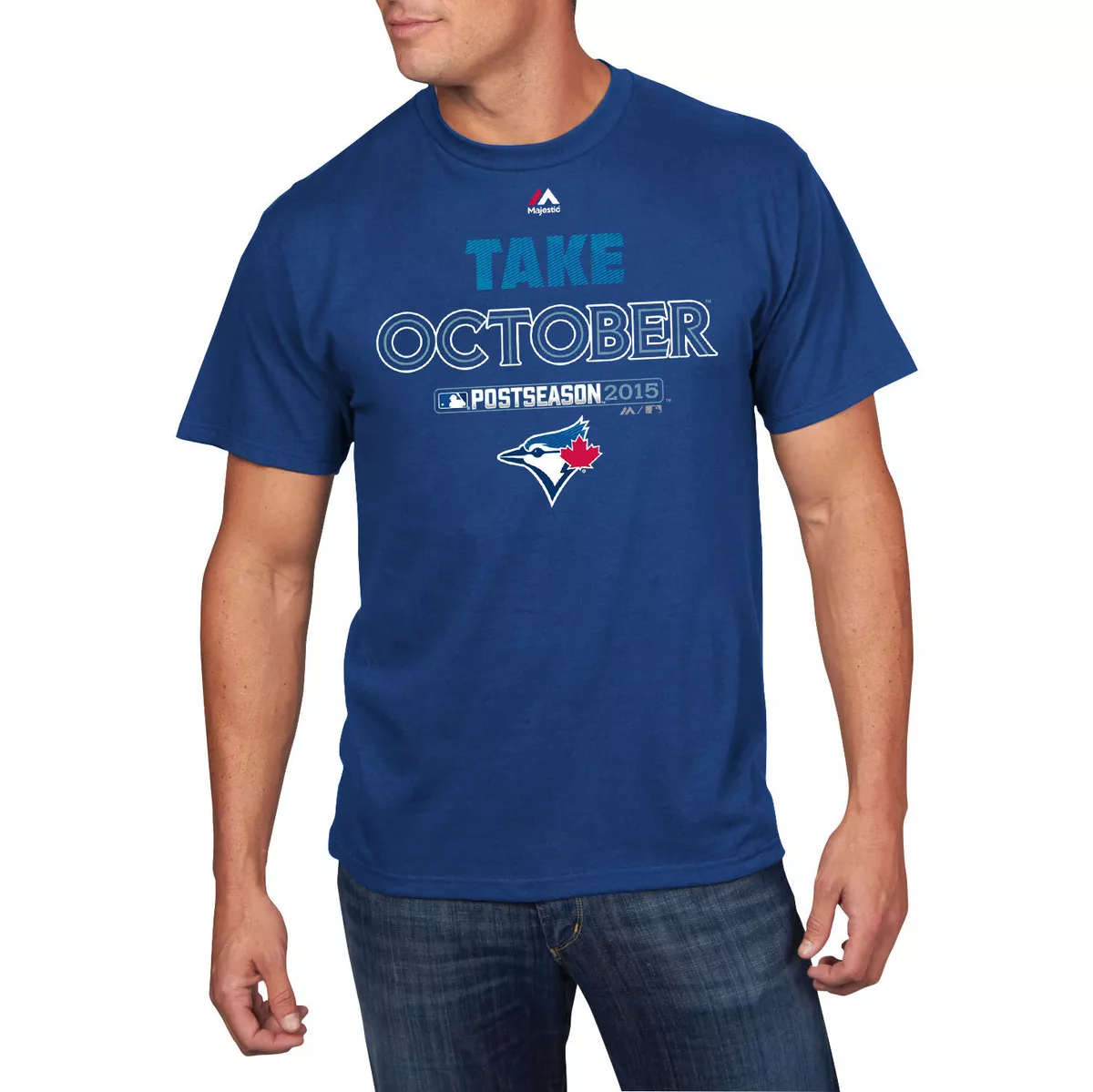 Toronto Blue Jays T- shirt Mens Majestic Royal 2015 Postseason