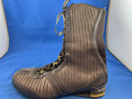 Stivali stringati Nike Shox Q'Vida da donna ~ marrone oro 2007 taglia 6,5 US scarpe biker - Foto 8 di 24