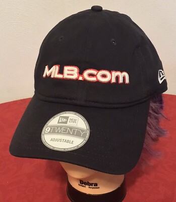 New Era Major League Baseball MLB Black Hat 9Twenty Adjust 920 MLB.COM Cap New