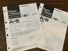PIONEER A-6 A6 AMP COMPLETE SET of Service Manuals  ORIGINAL 