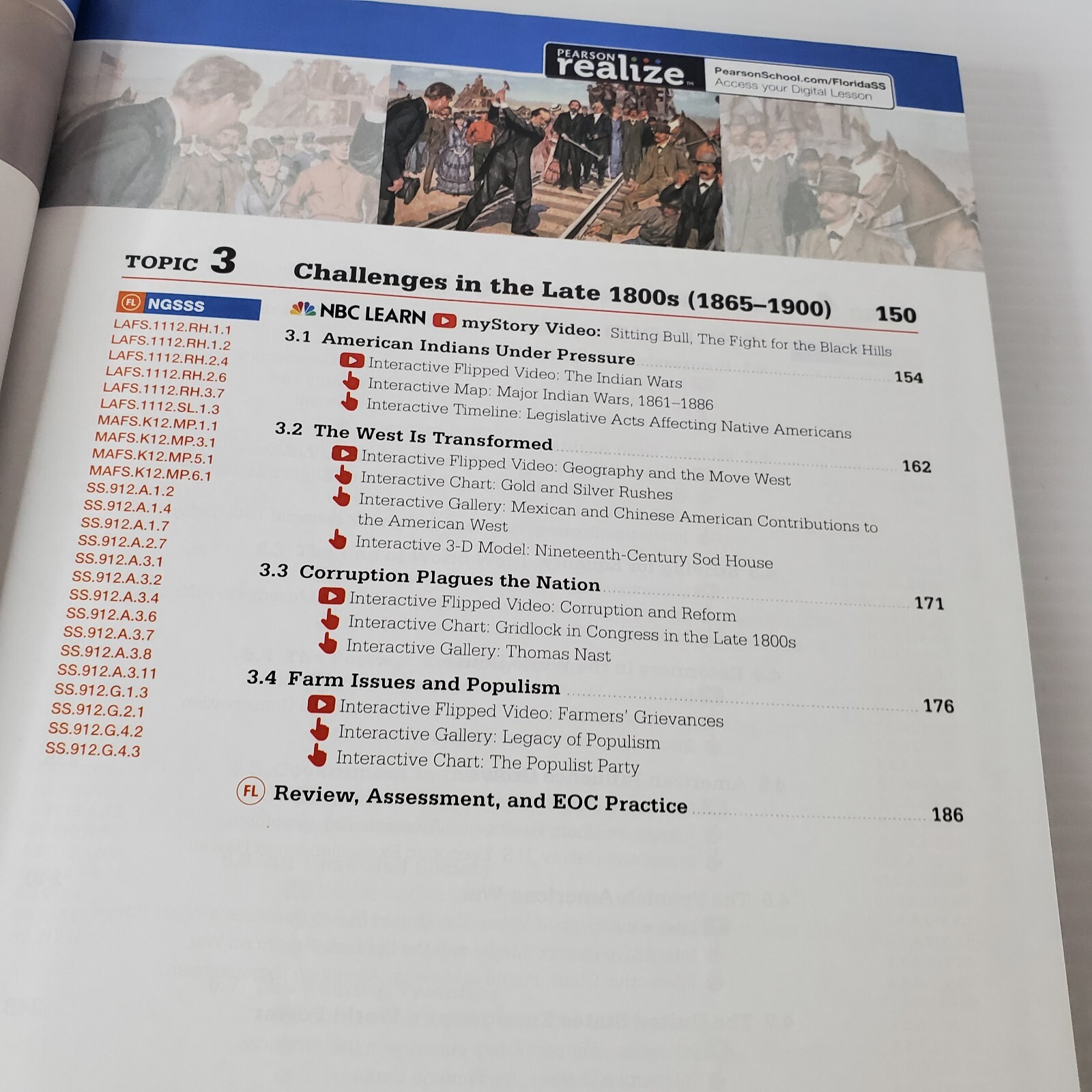 Florida United States History 2018 Hardcover Pearson Student Textbook Grade 10