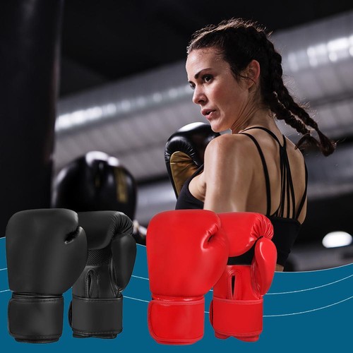 Guantoni da boxe professionali per adulti/bambini 6 oz 8 oz 10 oz 12 oz MMA Boxingglo Q7W3 - Foto 11 di 27
