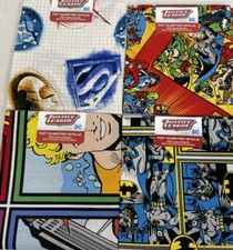 Fat Quarter Fabric DC Justice League Batman Superman 4 FQ bundle 100 Cotton FQ2