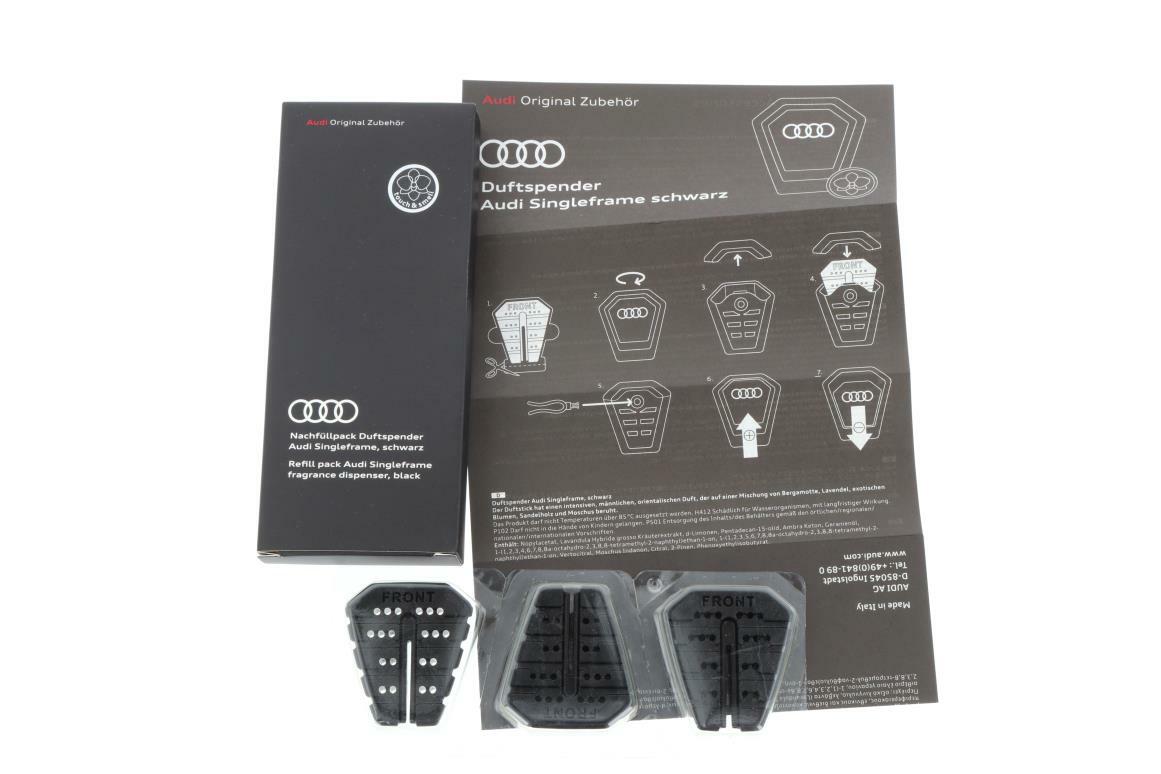 NEW GENUINE AUDI AIR FRESHENER FRAGRANCE BLACK REPLACEMENT CARTRIDGES