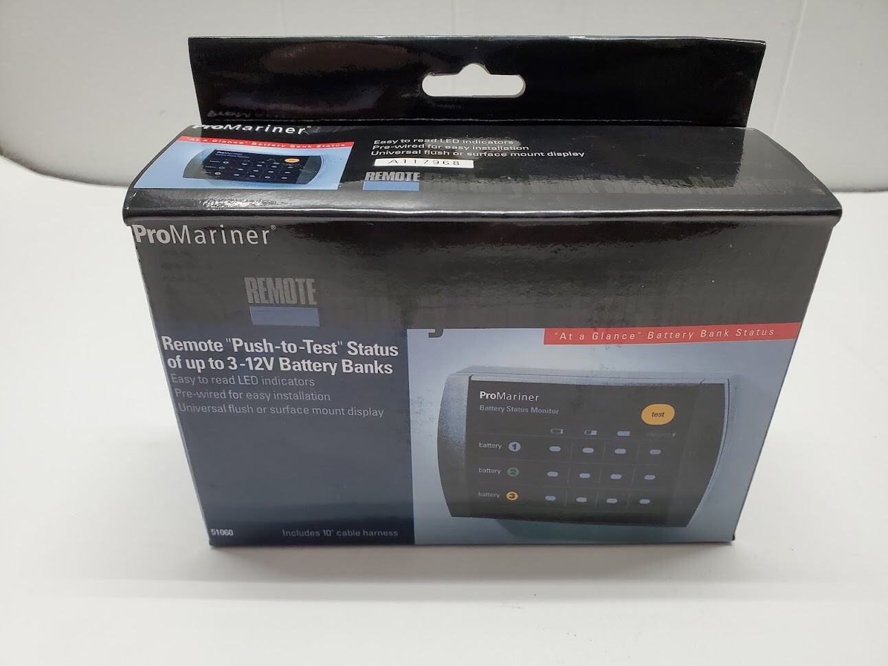 Pro Mariner #51060 Remote Battery Bank Status Monitor for up to 3 12-V Batteries