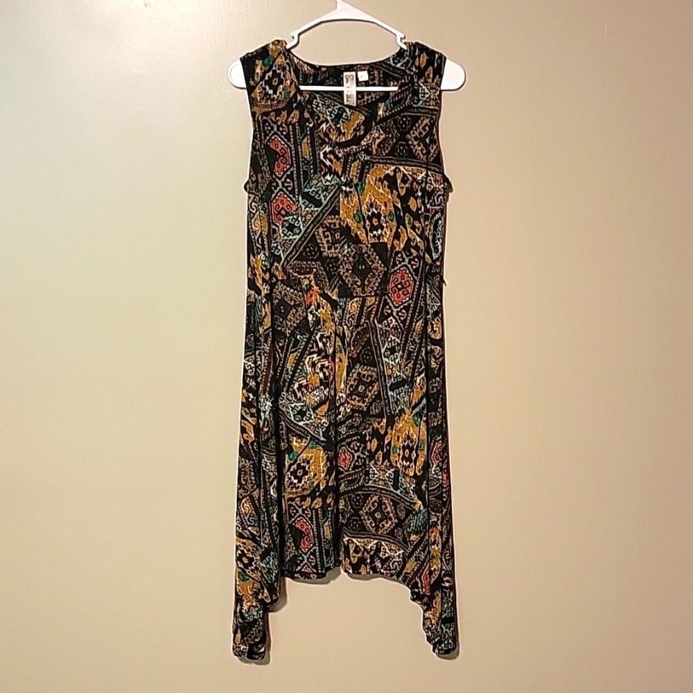 Emma & Michele Aztec Abstract Print Sleeveless Midi Dress Size Large