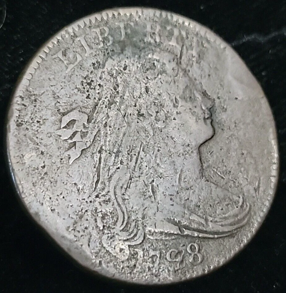 1798 Draped Bust Large Cent First Hair Style | Detail Enviro Old US Type Coin - Image 3 of 4
