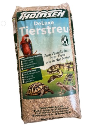 DeLuxe Tierstreu Medium 2 x 60 Liter Buchenholz-Granulat Vögel, Nager, Reptilien