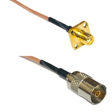 RG316 SMA FEMALE FLANGE to DVB TV Pal Female RF Cable Rapid-SHIP LOT
