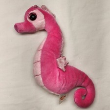 Ty Beanie Babies Majestic the Pink Seahorse 9 in Stuffed Plush Toy Sparkle Eyes