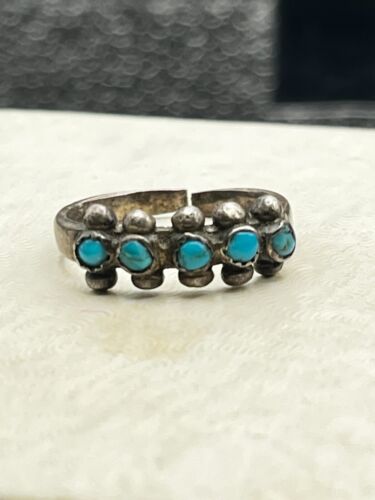 Zuni Sterling And Turquoise Ring