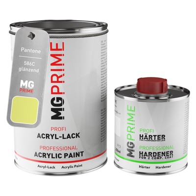 Pantone 586C Green glänzend Acryl Lack 1,5 Liter 1500 ml Dose inkl. Härter
