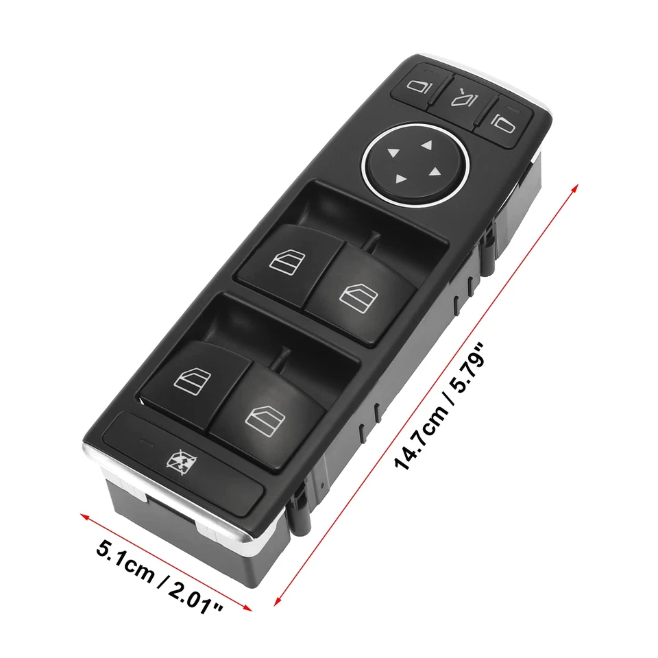 Driver Window Switch Control for 2010 2011 Mercedes Benz E500 E63 AMG Orange LED Foto 2 de 4